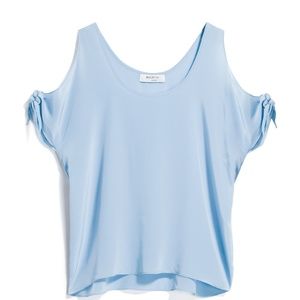 BAILEY44 Amabelle Cold Shoulder Silk Blouse